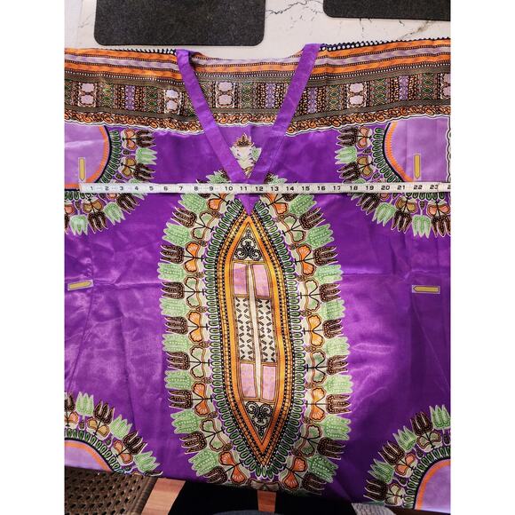 Womens Short Kaftan Bright Colorful Party Beach Vacation Whimsy Y2K - Picture 4 of 9